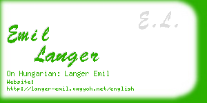 emil langer business card